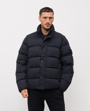 Stone Island Синий пуховик из шерсти с логотипом K2S154100100S0F26