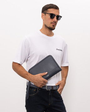 Dolce&Gabbana Синій шкіряний клатч Atene BM2528A0701