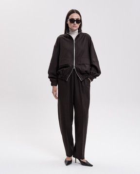 Kiton Коричнева куртка з вовни D62415K0109I