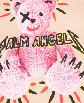 Palm Angels Детское бежево худи Punk Bear PGBB015F25FLE003612