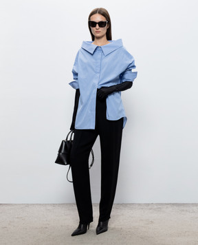 Balenciaga Голубая рубашка в полоску A009OOTUM28