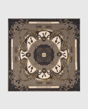 Dolce&Gabbana Хустка із шовку в брендовий принт GQ348EHI12A