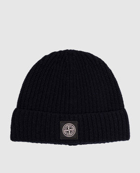 Stone Island Синя шапка з вовни L2S15N100012S00B4