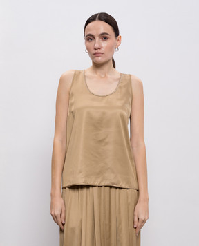 Peserico Коричневый топ с цепочкой мониль A0848106638