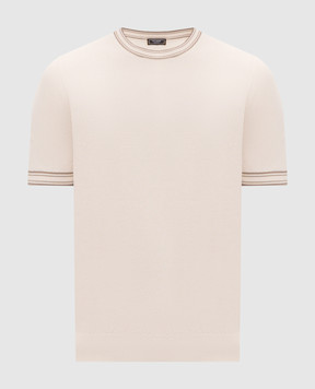 Peserico Бежевая футболка с окантовкой R59495F149173T