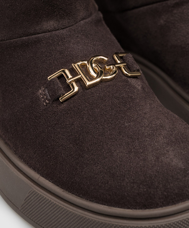Dolce&Gabbana Детские замшевые сапоги на меху D11449A3M562735 изображение 5