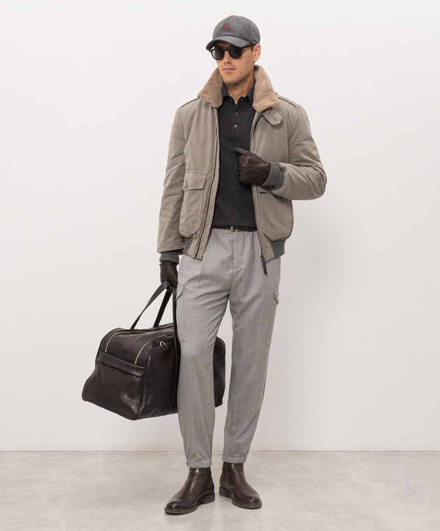 Brunello Cucinelli Серое поло из кашемира M2200295 изображение 2