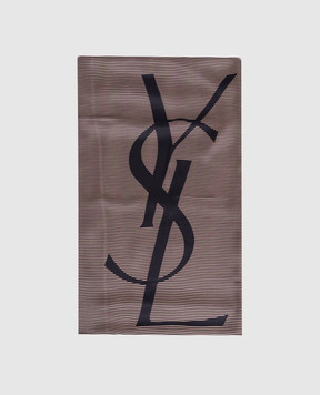 Saint Laurent Платок из шелка с монограммой 8221383Y039