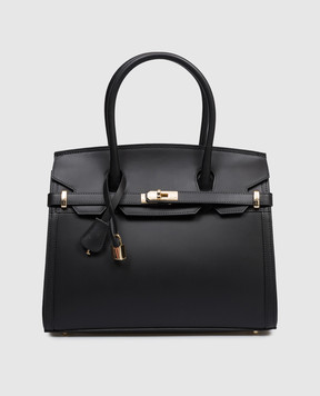 Gianni Notaro Чорна шкіряна сумка-сетчел 253RUGAORO