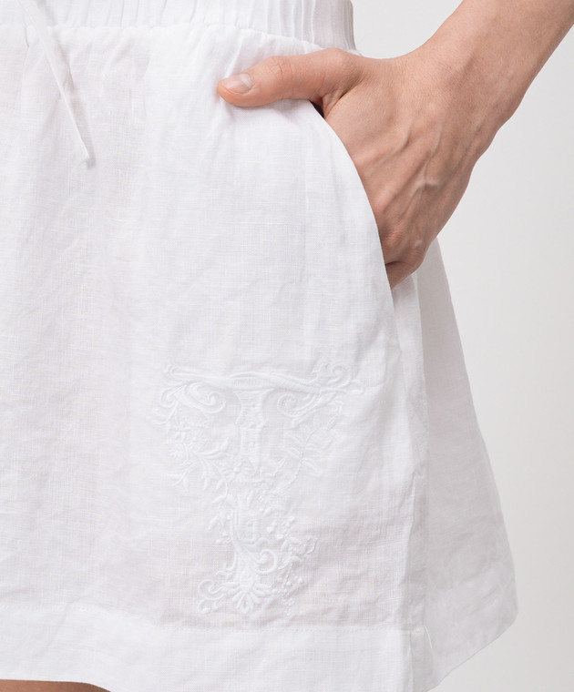 Twinset Білі шорти з льону 261TT2304 зображення 5