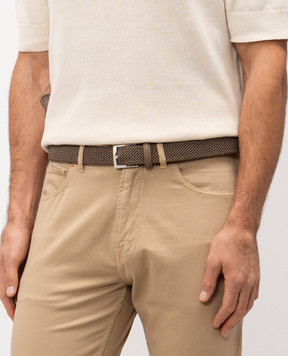 Kiton Плетеный ремень цвета хаки USC3601N01357