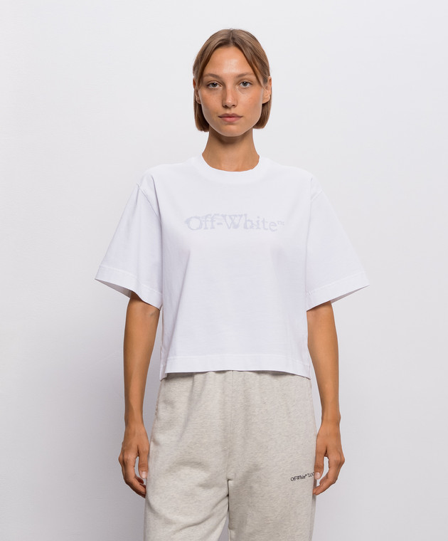 Off-White Белая футболка City Nature Arrow 2FA00643T изображение 3