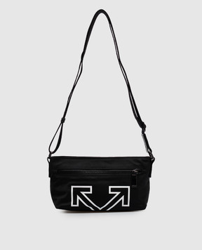 Off-White Черная сумка с логотипом Half Arrow OWMNQ09F26FB01