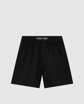 Tom Ford Черные трусы-боксеры с узором логотипа T4LE91950