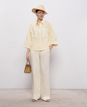 Peserico Жовта сорочка з льону S0600202647