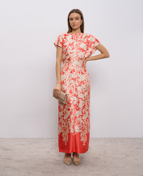 Agnona Платье из шелка в цветочный принт TR1102YS4064