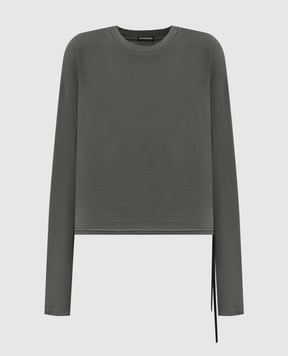 Ann Demeulemeester Лонгслів кольру хакі з принтом B0013505FA698
