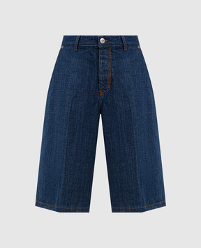 Ami Paris Сині джинсові шорти з патчем логотипа HSO837DE0122