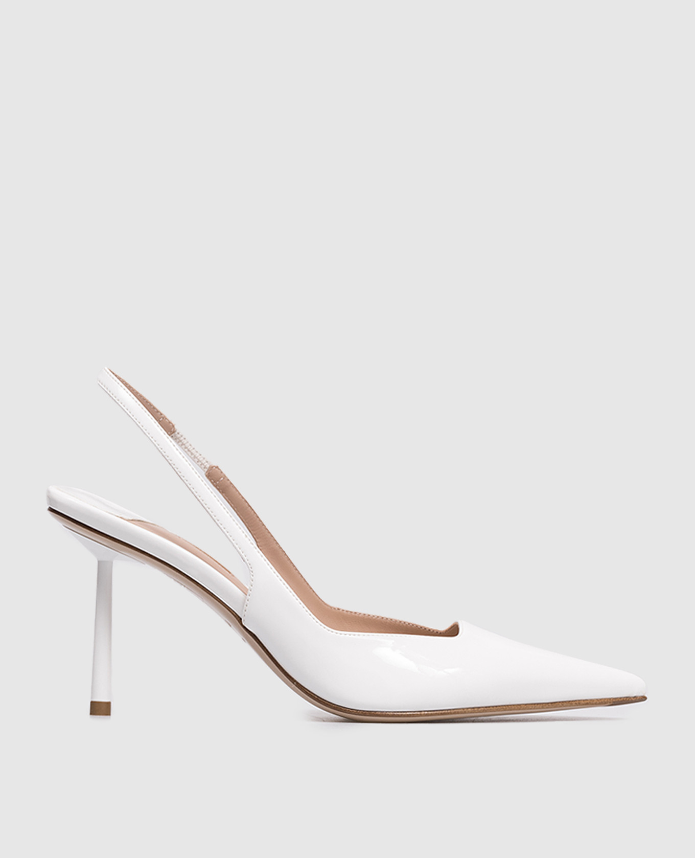 

Белые лакированные слингбеки AMELIA, Белый, Босоножки