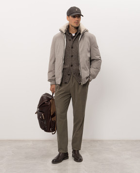Brunello Cucinelli Коричнева сорочка в клітинку MY6543059