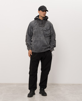 Stone Island Серый анорак с брендовой вышивкой L2S15Q100035S00V1