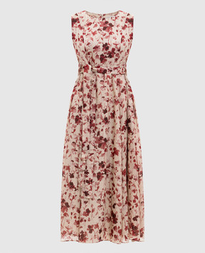 Max Mara Бежевое платье ALIBI из рамы в цветочный принт SMMALIBI