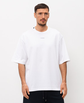 Dolce&Gabbana Белая футболка с контрастным логотипом G8PB8TG7PYR