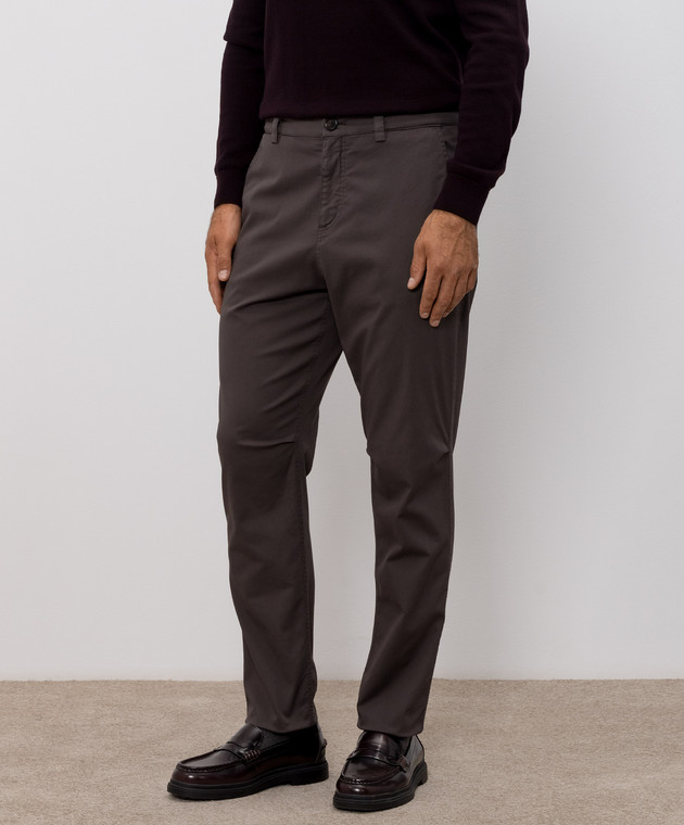 Brunello Cucinelli Коричневые брюки M289LS1050 изображение 3