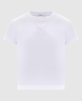 Givenchy Белая футболка с вышивкой логотипа BW70FJ3YV1