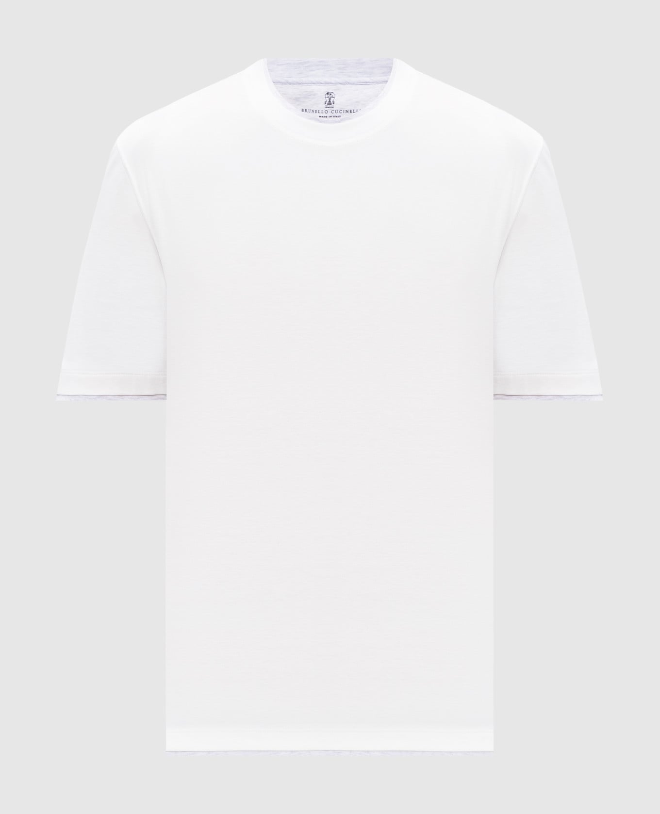 Белая футболка с эффектом наложения слоев