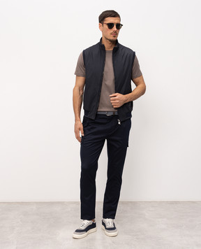 Bilancioni Синий жилет с нашивкой логотипа BE26G4OL1