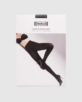 Wolford Сині колготи VELVET DE LUXE 66 den 14775