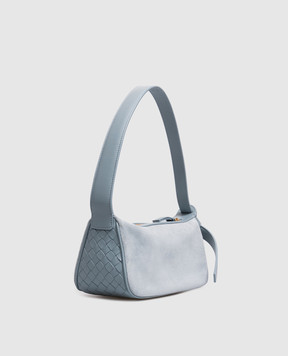 Bottega Veneta Блакитна замшева сумка Nodo 876370V6T61