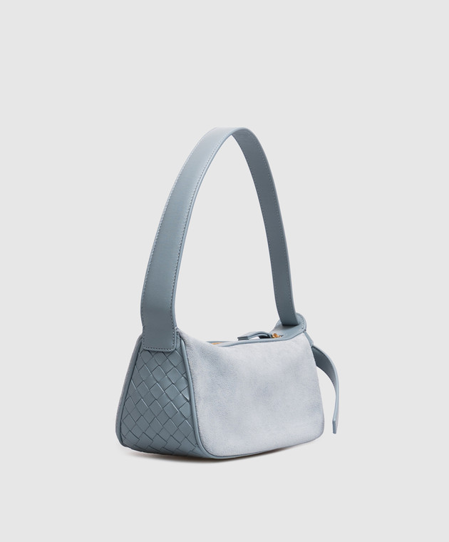 Bottega Veneta Голубая замшевая сумка Nodo 876370V6T61 изображение 3