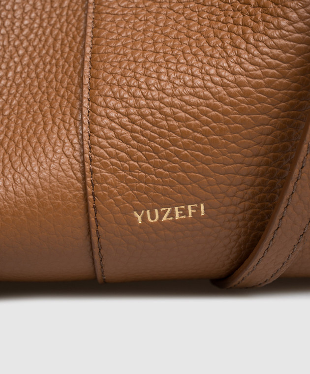 YUZEFI Коричнева шкіряна сумка-тоут Mochi MOCHI зображення 4