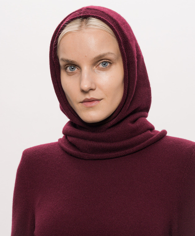 Allude Бордовий капор з кашеміру 26511225 зображення 2