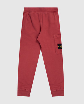 Stone Island Детские бордовые джоггеры с патчем логотипа L2S166200002S0A201012