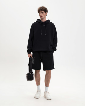 Off-White Чорне худі з емблемою 3D Spray 44MBB085S26F00G