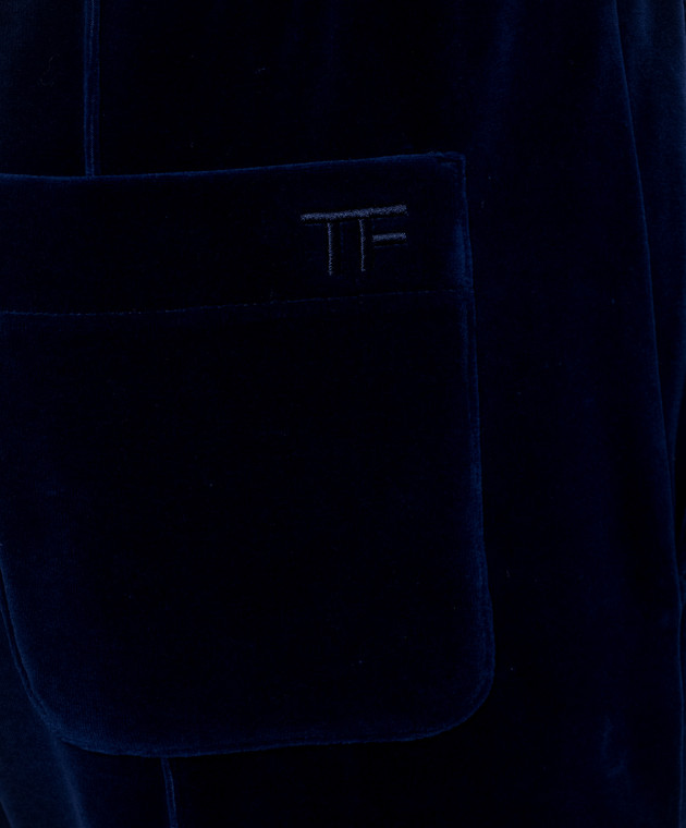Tom Ford Синие велюровые штаны PAJ180JEX154 изображение 5