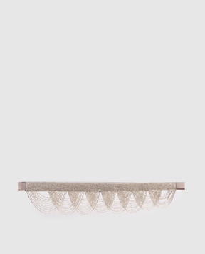 Max & Co Сріблястий пояс з бісеру ABETE MCAABETE