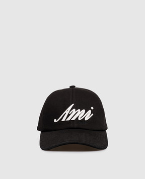 Ami Paris Черная кепка с нашивкой логотипа UCP276AW0028