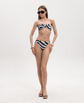 Balmain Белый купальник Zebra BKBB72530