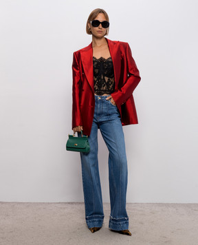 Dolce&Gabbana Сині джинси кльош з патчем логотипа FTDKQDG8PI1