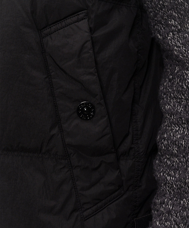 Stone Island Чорний пуховий жилет з патчем логотипа L2S15G100010S0A23 зображення 5
