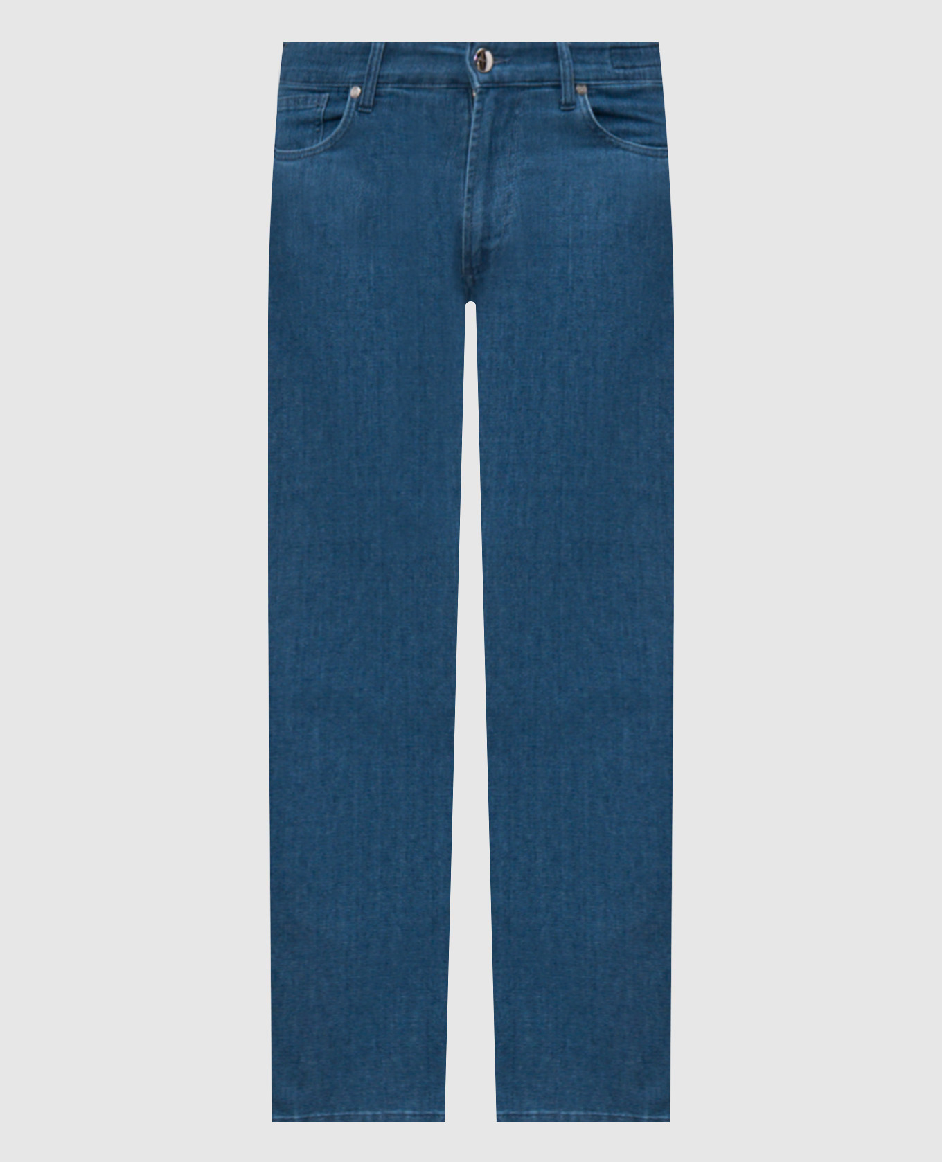 Синие джинсы слим с логотип патч