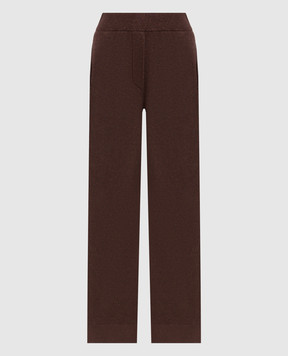 Brunello Cucinelli Коричневые спортивные брюки с кашемиром с люрексом M1E224779P