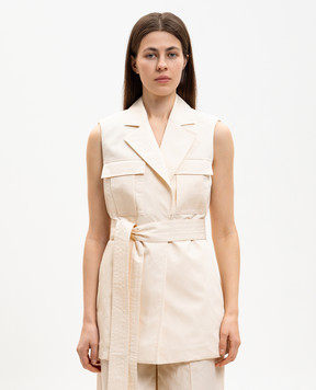 JOSEPH Жилет Diafa кольору айворі з льоном JF009694