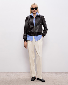 Yves Salomon Коричнева шкіряна куртка 25EYV20155APXX