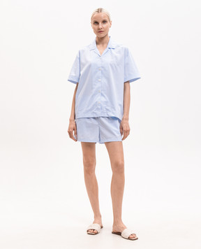 Dore & Rose Блакитна піжама в смужку SHORTSLEEVESTRIPEDPJSE