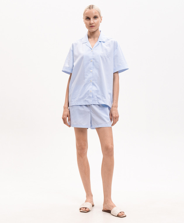 Dore & Rose Блакитна піжама в смужку SHORTSLEEVESTRIPEDPJSE зображення 2